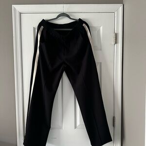 Zara Black Joggers with White Stripe